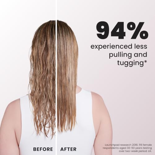 Image of Tangle Teezer Fine Ultimate Detangler Brush for Fine Hair, Pink Frost | Patented two-tier, soft-flex teeth detangles & reduces breakage on wet or dry hair; Shower-friendly hairbrush for fine hair