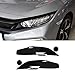 Piaobaige 2Pcs Pellicola per Faro per Auto Adesivo Trasparente in TPU Nero per Honda Civic Accord 10Th 2018 2019 2020