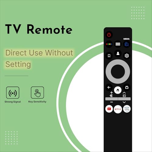 Image of BLACKSHEEP Compatible of Haier Bezel Less Tv Remote Original HTR-U29A Model Suitable to LE43K6600SG Hot Keys Netflix, YouTube and Prime Video - Use for LCD LED OLED QLED UHD 4K Android TVs, Black