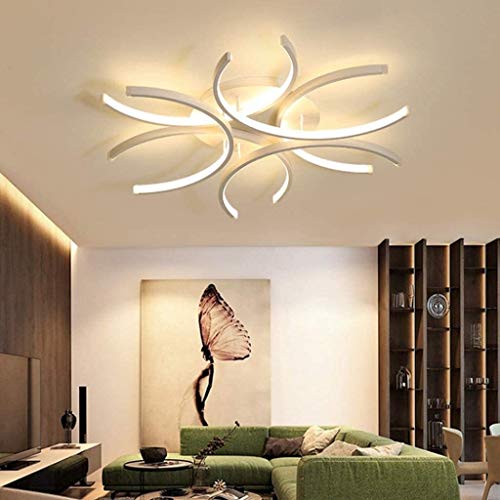 Suspension LED 72W dimmable avec télécommande pour grand salon moderne