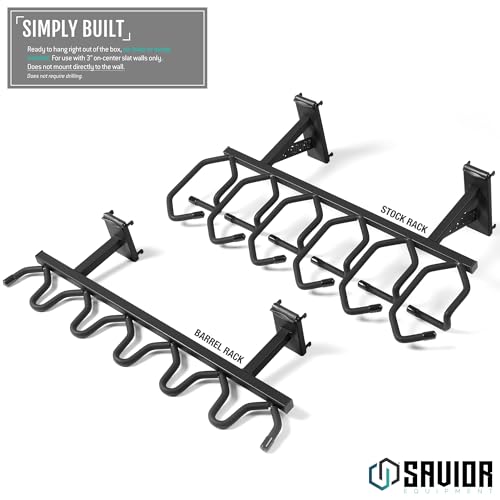 Savior Equipment WRS-ACC-RF6-BK Wall Rack System Heavy-Duty Steel Tactical 6-Rifle Carbine Shotgun Storage Wall Mount Hanger thumb #5