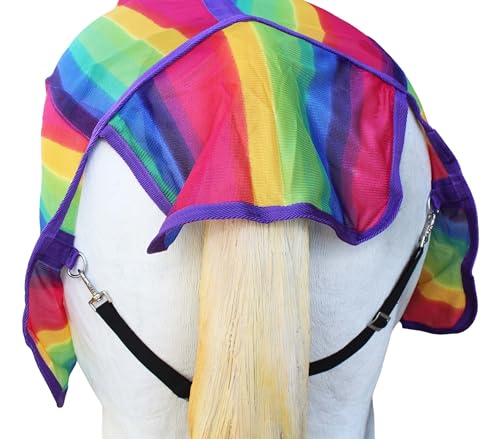Image of 70 inch Horse Sheet Summer Spring Airflow Mesh Rainbow 7343