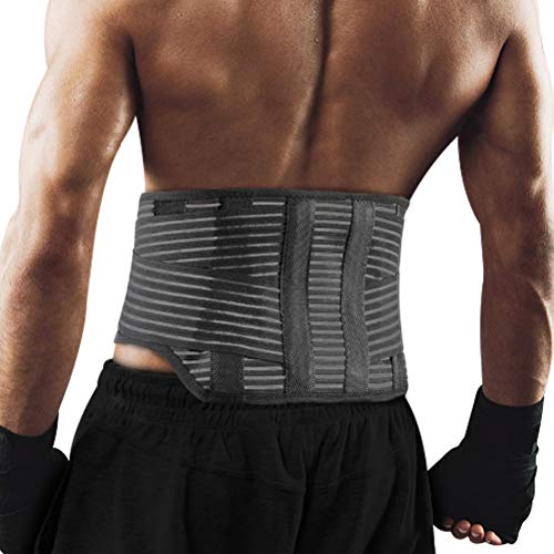 Siwei Lower Back Brace for Instant Back Pain Relief - arc-shaped Support Stays Designed for Chronic Back Pain, Herniated Disc, Sciatica, Scoliosis and More! - Dual Adjustable Straps Lower Back Support Belt