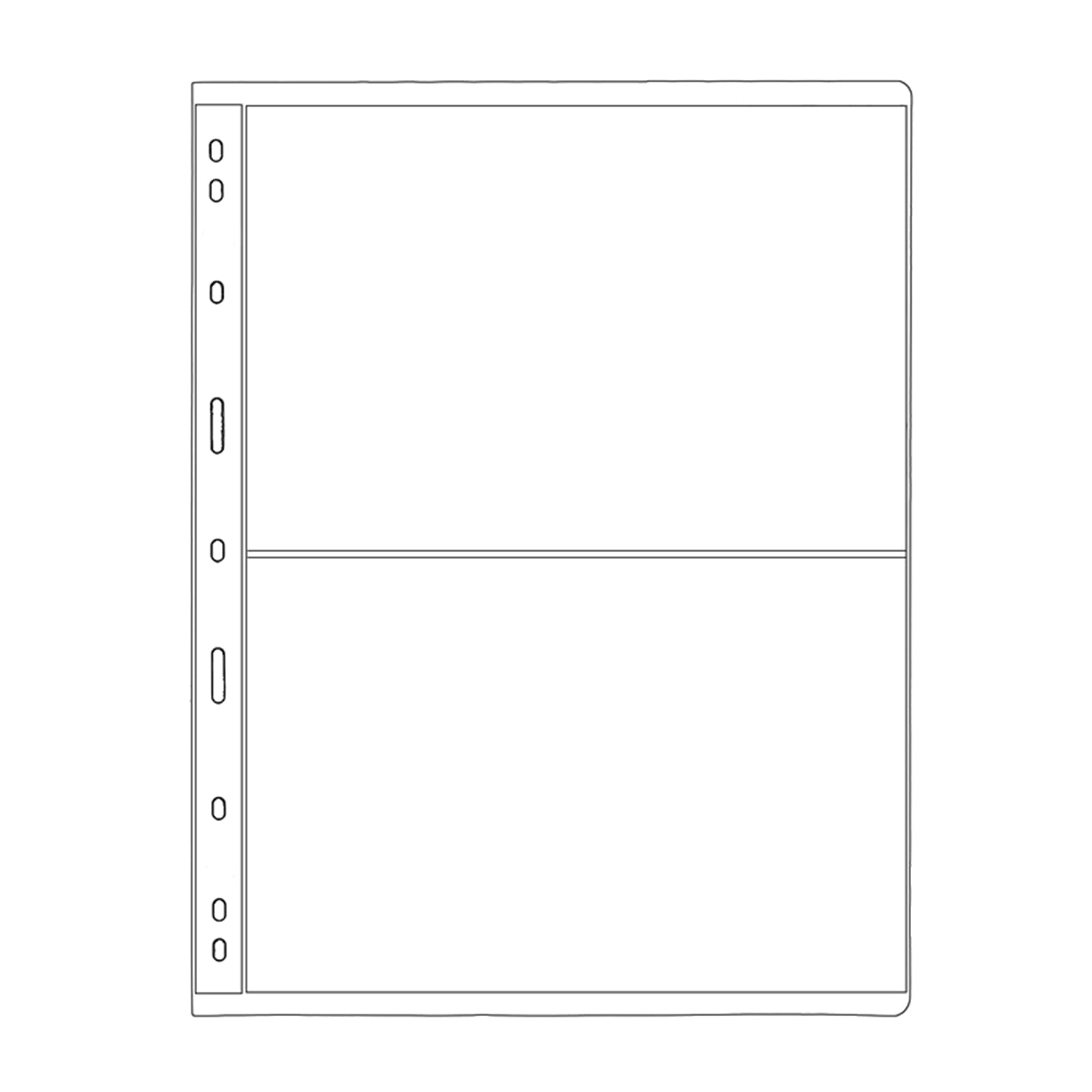 Byterunning Transparent Standard Stamp Collecting Album Sleeves,Stamp Pages For Albums Binder,Stamps Collection Pages,9 Holes 2 Rows,Effective Protection,Suitable For Beginners