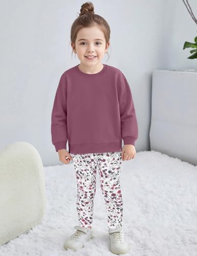 oklady Baby Girl Clothes Long Sleeve Sweatshirts and Floral Pants Slit Design Baby Clothes2