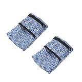 ADOSSY リストバンドポーチ リストバンド ポーチ 2ポケット セット ランニング ウォーキング ジョギング スポーツ 鍵 小銭 収納 ファスナー スマホ アームバンド (ブルー2個)