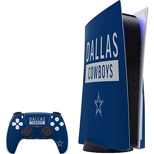 Skinit Decal Gaming Skin Compatible with PS5 Console and Controller - Officially Licensed NFL Dallas Cowboys Blue Performance Series Design