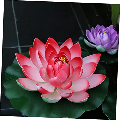 Ipetboom 28 Stück Lotus-Dekorationen Künstliche Pflanzen Blumendekoration Teichdekorationen Künstliche Schwimmende Seerosenblätter Für Teiche Kunststoff-Seerosenblätter Für Teiche – Bild 3