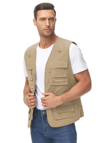 Lentta Men's Fishing Vest Summer Outdoor Lightweight Work Photo Vest 16 Pockets2