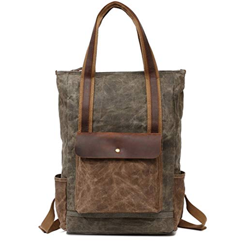 Unisex Canvas Large Capacity Wasserdichter 14" Laptop Rucksack
