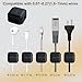 8 Pack Magnetic Cable Clips,Desk Cable Management Cord Organizer,Flip-top Magnetic Cable Clips Adhesive Wire Holder Keeper,Adhesive Wire Charger Cable Organizer for Nightstand,Desk,Office,Car,Black