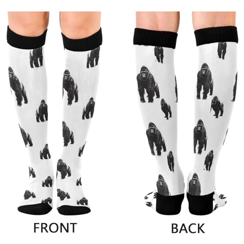 Image of Plaaee Gorilla on White Compression Socks for Women & Men Circulation Supports for Running,