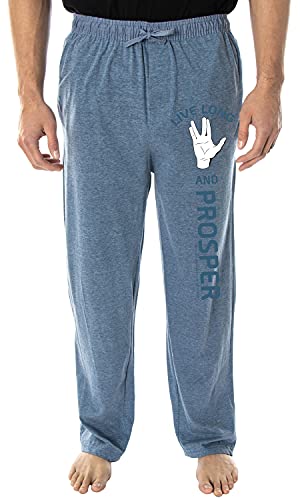 Star Trek Men's The Original Series TOS Spock Live Long And Prosper Vulcan Salute Lounge Pajama Pants
