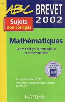Paperback Brevet 2002 : Mathématiques (sujets non corrigés) [French] Book