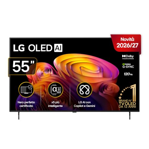 LG OLED AI 55 Pollici, Serie B6E 2026 Smart TV 4K - OLED55B6ELC