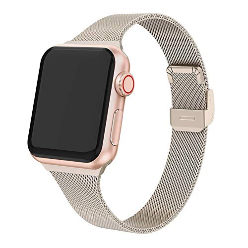 Bracelet Milan Apple Watch métal respirant contre la transpiration iWatch agate