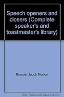 Speech Openers and Closers - How To Use This Library B0007FYEAU Book Cover