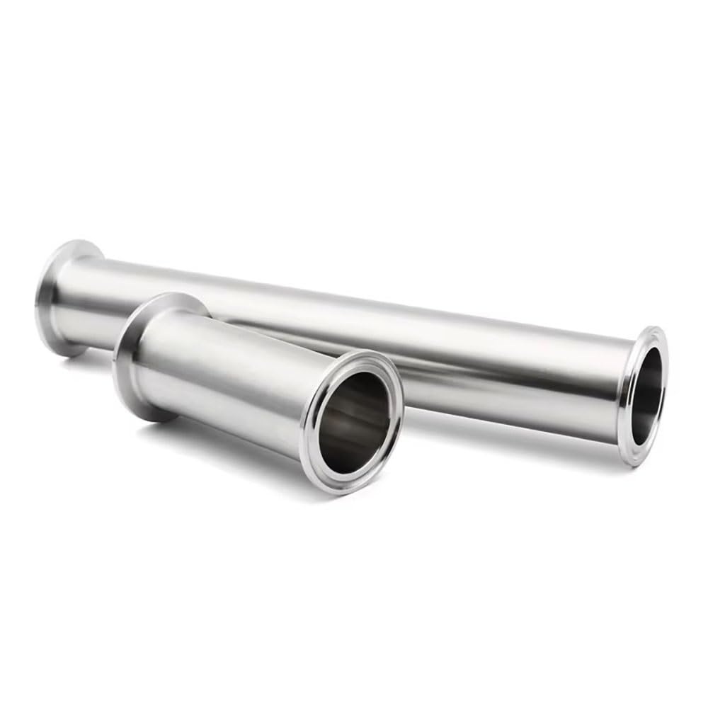 Tubo Tri-Clamp Acero Inoxidable 304, Longitud 4-18", Ø Ext 19-51mm, Acabado Espejo Cerveza Casera Vino Lácteos Procesamiento Alimentos Tubería Sanitaria Fácil Limpiar(32 X Ferrule50.5mm,12 inch)