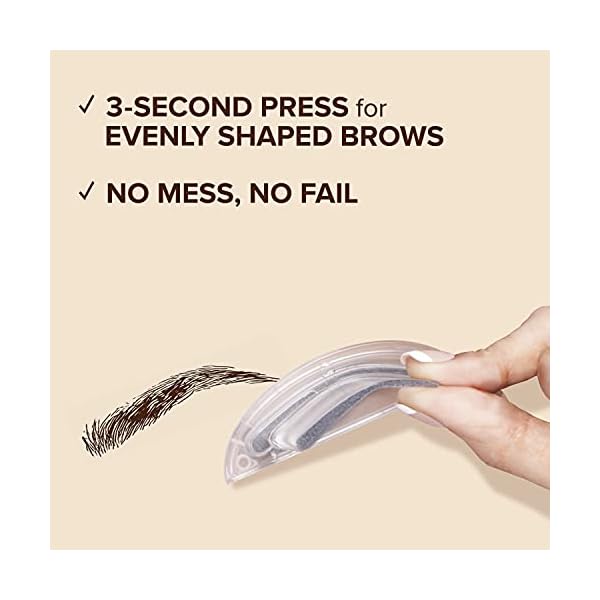 Kiss i-envy brow stamp kit Dark brown Makeup, 1 Count