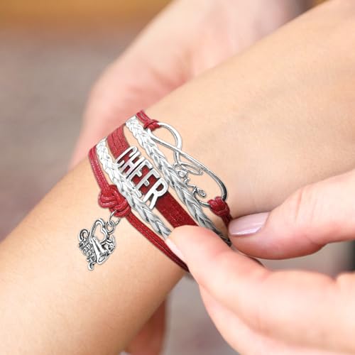 Image of Gymnastics Bracelets for Girls Gifts for Teen Girls,Teams Initial Charm Jewelry,Sport Ballerina Birthday Christmas Gifts