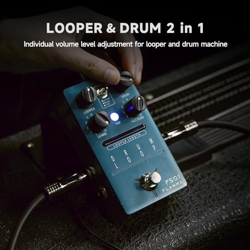 Image of FLAMMA FS01 Drum Machine & Phrase Loop Pedal Guitar Pedal Mix Mode 20 Minutes Looper Capacity 121 Rhythms