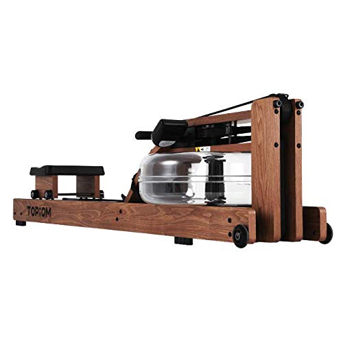Topiom Rowing Machine Home Wooden Water Resistance Rowing Machine