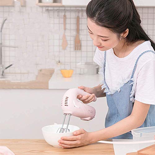 Jianyou Handmixer, elektrisch, 5-Gang-Handmixer, mit Turbo-Handmischer, inklusive Schlägeln, Aufbewahrungstasche, Pink… – Bild 3
