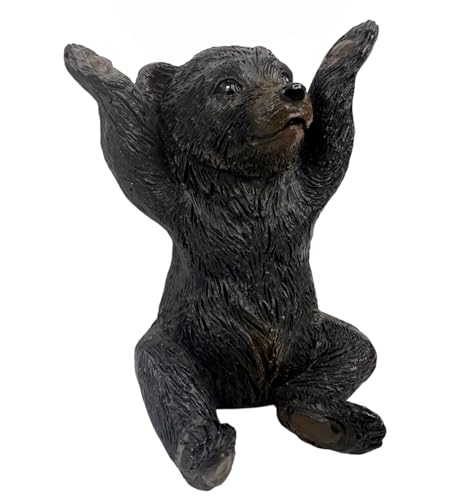 Image of Set of 2 Jumbo Bear Fan Pulls - Rustic Resin Black Bear Ceiling Fan Chain Extenders - 5 inch Pull Chain Included - 3 inch Tall Wildlife Cabin Decor