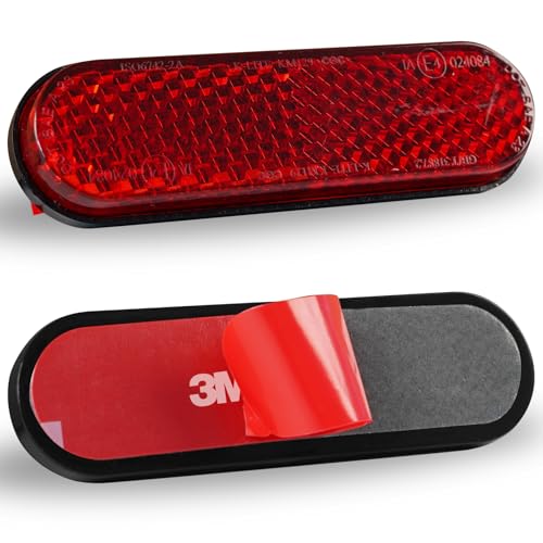 polarmotor Catadióptrico moto homologado E4 Reflector Mini 70×20×8mm Rojo 2 piezas