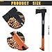 X17 Wood Splitting Axe, 24” Camping Outdoor Hatchet for Wood Splitting and Kindling, Forged Carbon Steel Heat Treated Hand Maul Tool, Nylon Hollow Handle Shock Reduction Handle