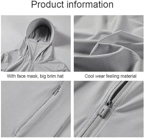 Ice Silk Light Sunscreen Shirt, Long UV Protection Lightweight Ice Silk Sun Protection Clothing for Men and Women2