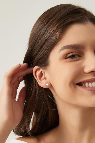 EAMTI Pearl Earrings for Women Trendy 18K Gold Plated Sterling Silver Freshwater Cultured Pearl Stud Earrings Hypoallergenic 5.5-9.5MM4