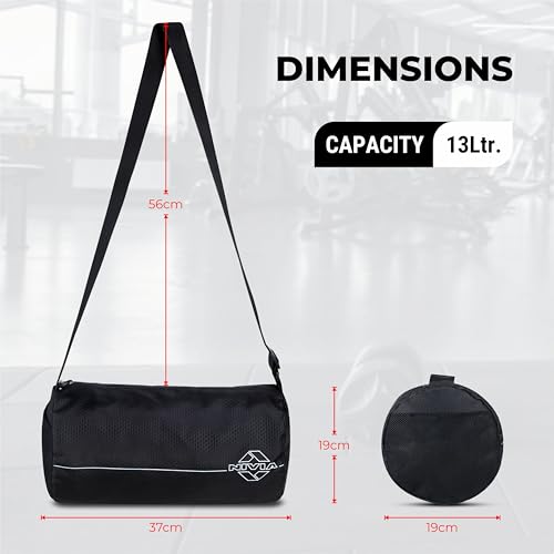 NIVIA Basic Duffle Polyester Bag/Gym Bags/Adjustable Shoulder Bag for Men/Duffle Gym Bags for Men/Fitness Bag/Carry Bags/Sports & Travel Bag/Sports Kit/Duffle Bags Travel (Black) - Image 6