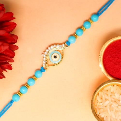 Image of JAIPUR ACE Rakhi Gift Combo for Brother Bhabhi and Kids with Raksha Bandhan Greeting Card and Roli Chandan, Lumba Rakhi Premium Unique Gifts hamper