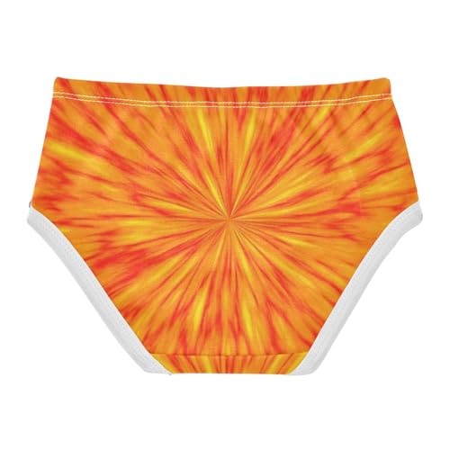 Girls' Underpants Kids Cotton Underwear Panties Briefs For Girl Age 2-8 Years Orange Fireworks Pattern2