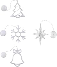 NOLITOY 4Pcs Luzes De Natal Janela Ventosa Enfeites De Árvore De Natal Decoração De Natal Enfeite De Natal Pendurado Luz Otário Natal Luz Pendurada Com Ventosa Pingente De Janela De Natal