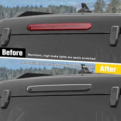 HSUTVXPRO 3rd Brake Light Cover Trim for Bronco Sport 2021-2025, Rear High Mount Third Stop Light Guard Protector for F-ord Bronco Sport 2021-2025 Exterior Accessories, Smoke Dark 1PCS