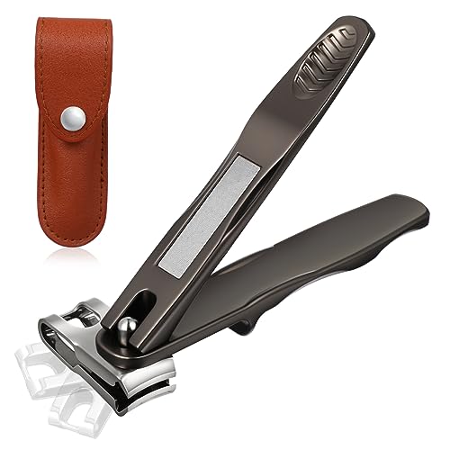 FRCOLOR Stainless Steel Nail Clippers Fingernail Trimmer Rotatable Design Nail Cutters for Men Women Toenail Clippers Nail Care Kit