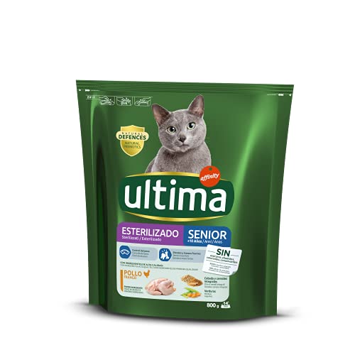ultima Pienso para Gatos Esterilizados Senior con Pollo - 800 gr