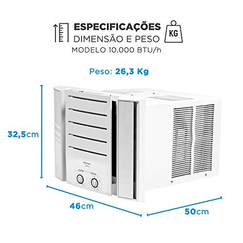 Ar Condicionado de Janela Mecânico, Springer, Branco, 10.000 BTU/h Frio, 220v, Midea