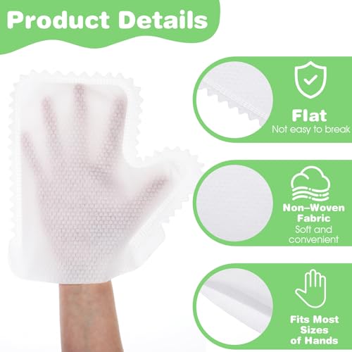 Image of 70 Pcs White Microfiber Dusting Gloves, Dusting Mitts Replaces Dust Wipes, Pet Hair Cleaning Possible, Dual-Sided Disposable Gloves
