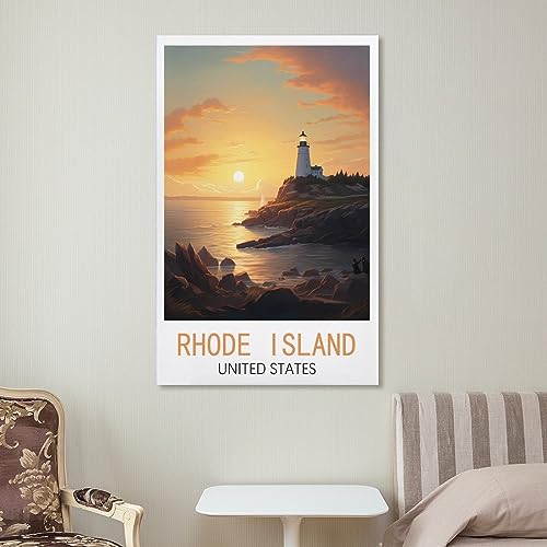 Poster voyage Rhode Island 60x90 cm pour déco chambre cocooning - 7