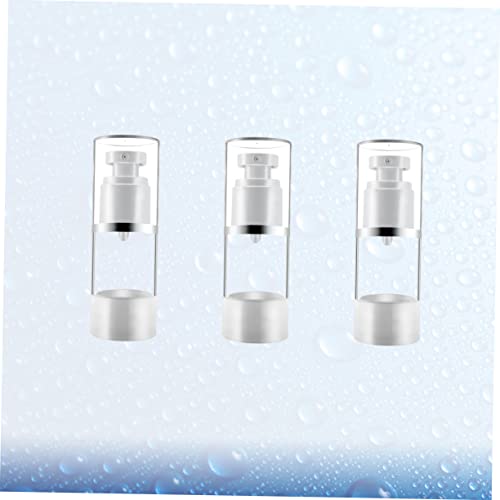 HAKIDZEL 3pcs Press Pump Sunscreen Spray Bottle for Travel Refillable Cosmetic Containers Compact Design for Easy Use and Portability for Outdoor and Go Applications