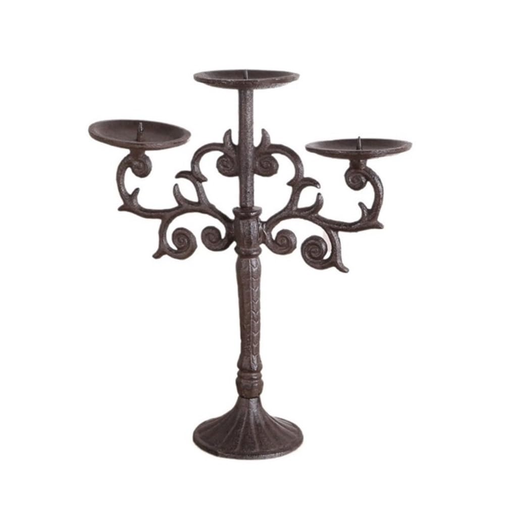 Candle Holder Vintage Three-head Candlestick Modern Decorative Centerpiece For Table Mantel Wedding Housewarming