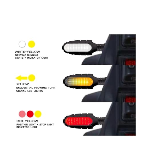 Clignotant de moto double face LED étanche pour feu de circulation diurne - 6