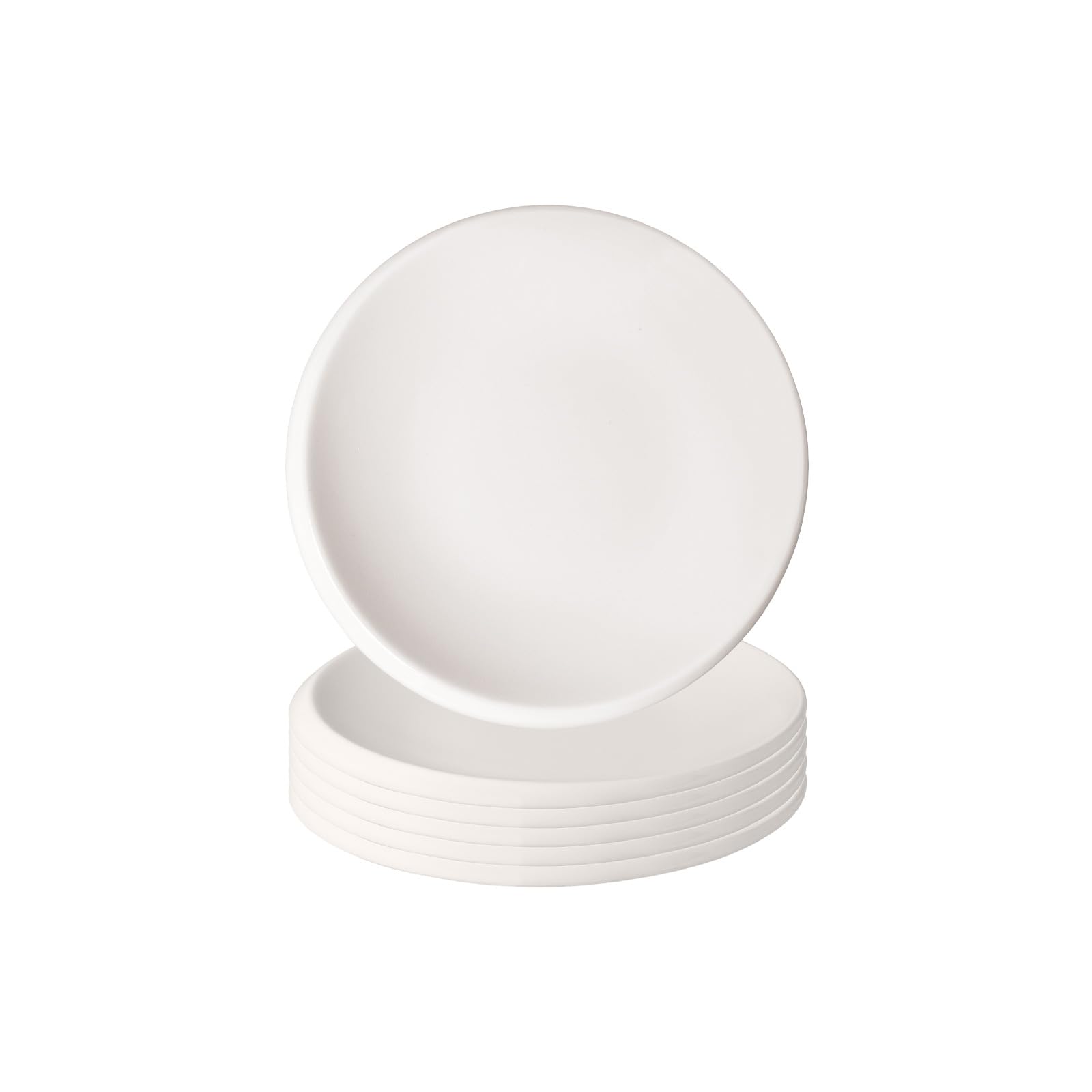 Villeroy & Boch NewMoon 6-częściowy zestaw talerzy na chleb, 16 cm, małe talerze na śniadanie, brunch lub przystawki, porcelana premium, kolor biały