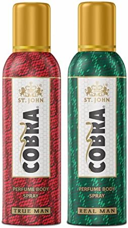 ST.JOHN COBRA Perfume For Men, Long Lasting Fragrance, Irresistible Scent, Fresh and Soothing Men Perfume, Eau De Parfum Men, COBRA- Real Man & True Man (100ml Each - Pack of 2)
