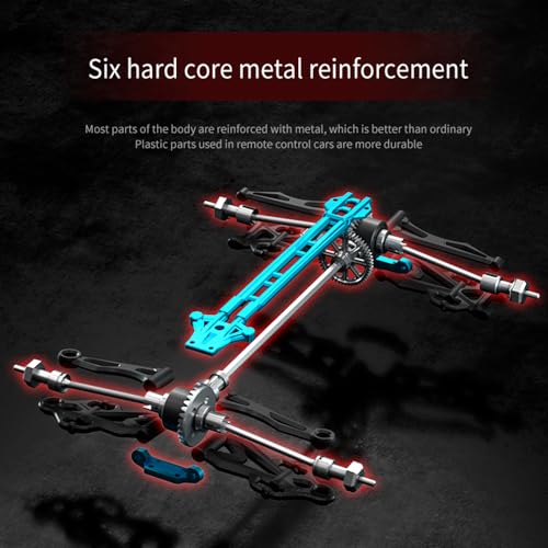 Image of 70 km /h Remote Control Car for Adults, Brushless Motor RC Car High Speed Offroad Drift Racing Car, 4WD Off Road Race Buggy, 3 Batteries (Blue)