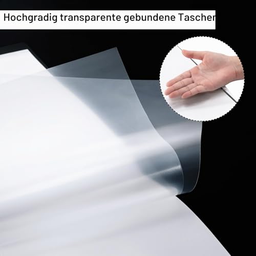 Srvnpioy 2 Stück A3 Sichtbuch Portfoliobuch, 40 Taschen, aus PP, Schwarz