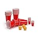 Produktbild BeerCup Bierpong Becher Set, 50 Bierpong Becher, 50 Red Cups, Bierpong Becher Set Spülmaschinenfest, Partybecher, Wiederverwendbare Beer Pong Becher, Plastikbecher, Beerpongbecher in Rot und 3 Bälle